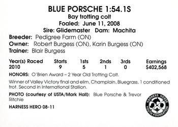 2011 Harness Heroes #8 Blue Porsche Back